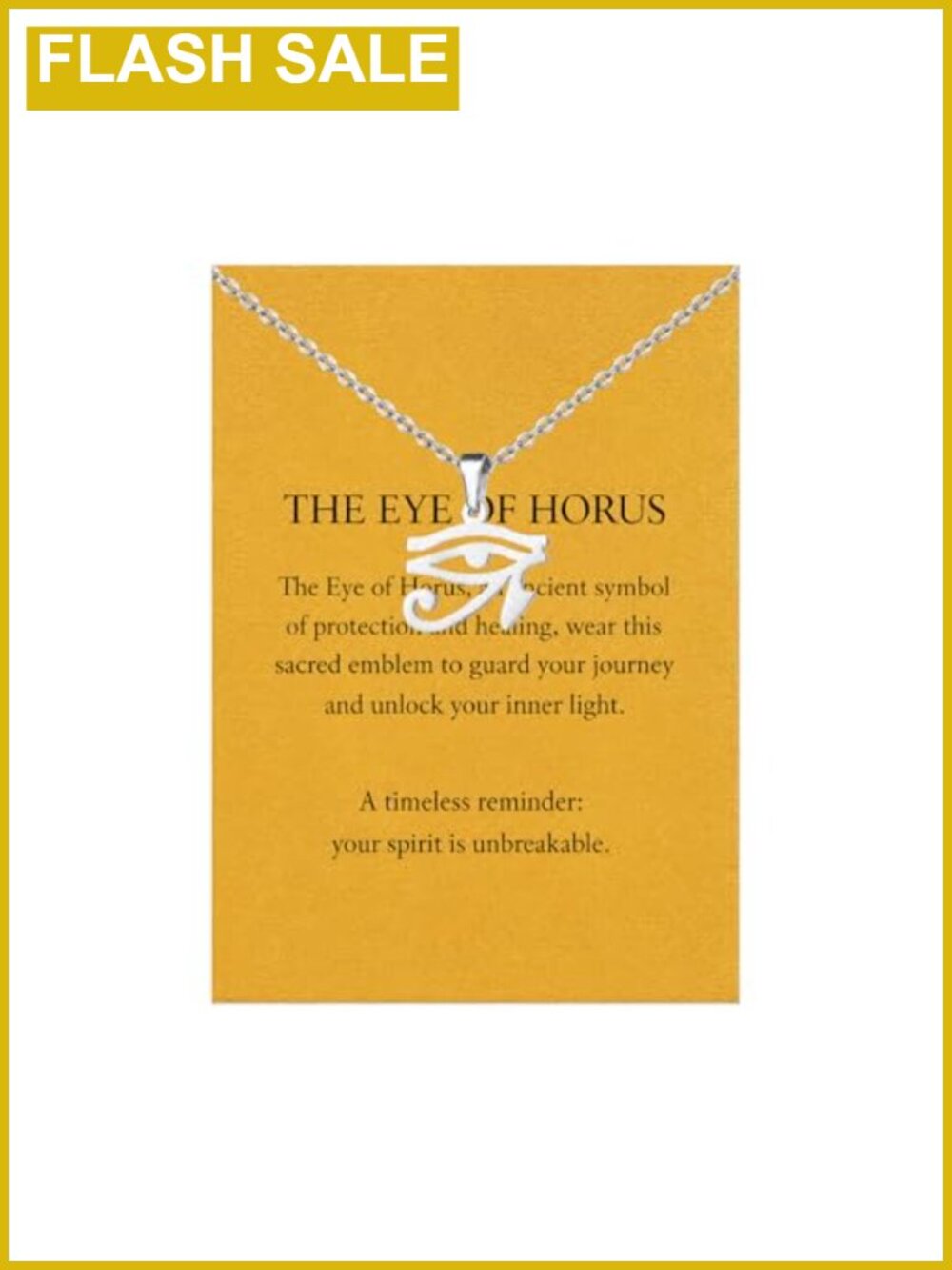 Eye of Horus Necklace Stainless Steel Egyptian Protection Pendant for Women